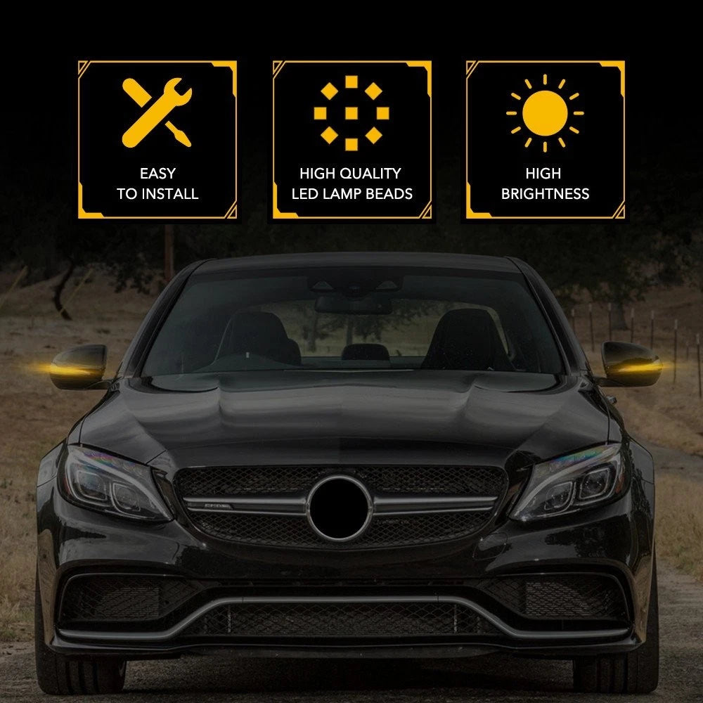 Driver Mirror Turn Signal Light Amber for Mercedes Benz C400 C63 GLE450 (2015–2019)