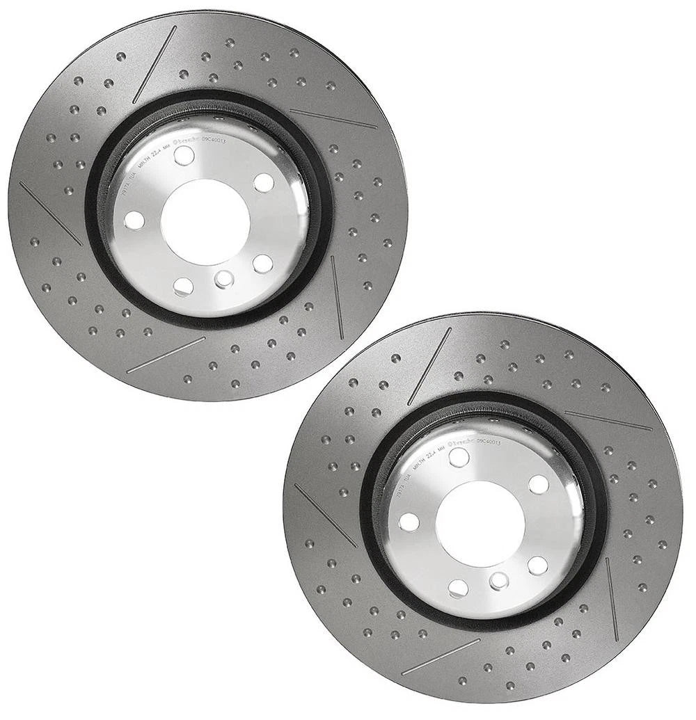 2X Brembo Rear Drilled Slotted Brake Disc Rotors for BMW F22 F30 F34