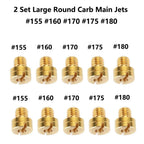 10pcs Main Jet Set #155 160 170 175 180 for Mikuni N100/604