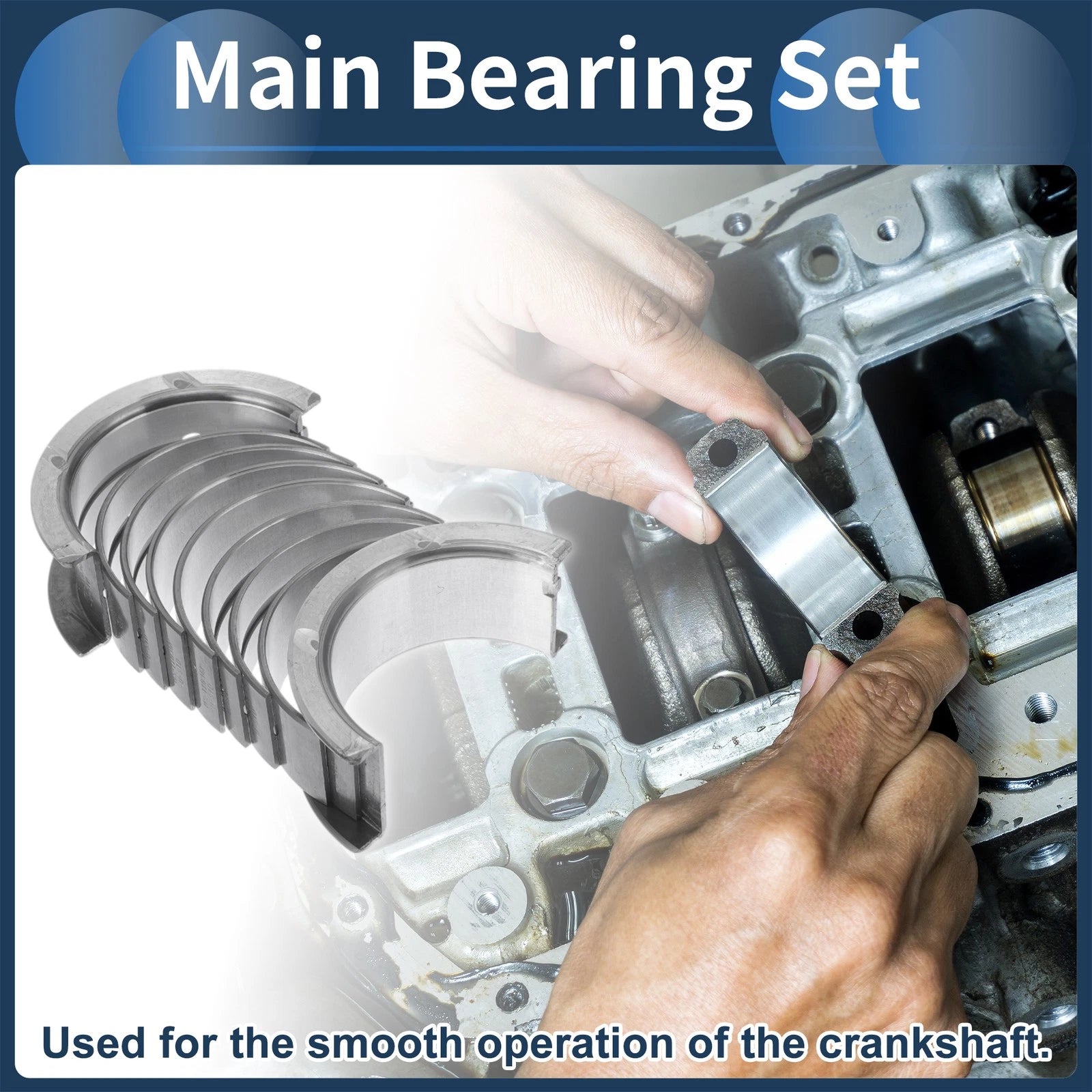 Main Bearing Set No. 12207U6001 for Nissan Pathfinder (1987–1990) 10 Pcs