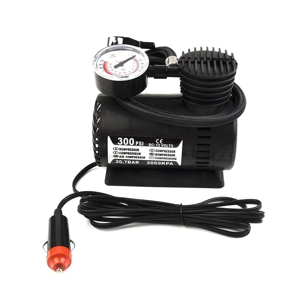 12V Electric Air Pump for Car Tire Inflator (300psi)