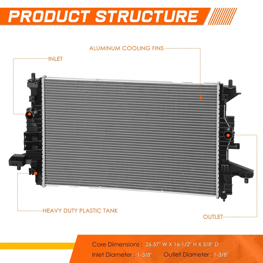 Aluminum Core Cooling Radiator for Chevrolet Volt (2016–2019) DPI-13588