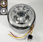 LED Projection Headlight 7 Inch Dual White Amber Halo for Universal (2005–2025)