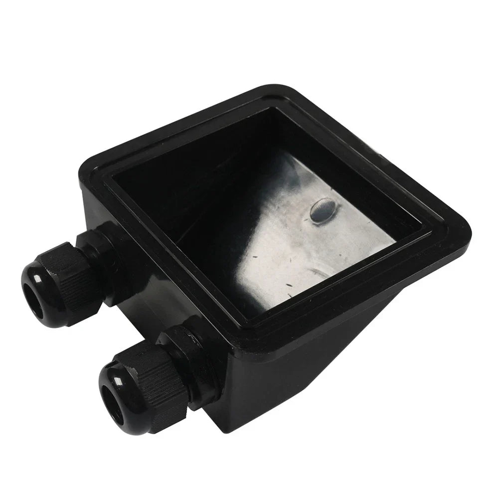 Black Double Wire Cable Entry Gland Box for Solar Panel RV Caravan
