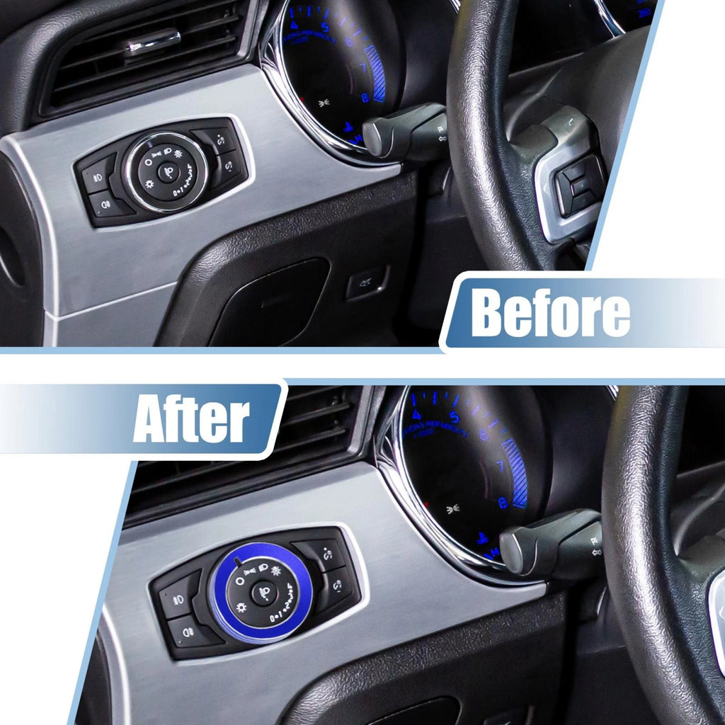 Set of 2 Headlight Volume Control Button Trim Covers for Ford Mustang 
