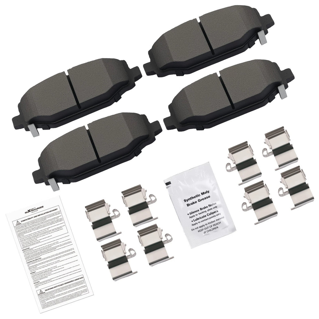 Set of 4 Rear Ceramic Brake Pads for Dodge Grand Caravan Journey (2012–2020) D1596