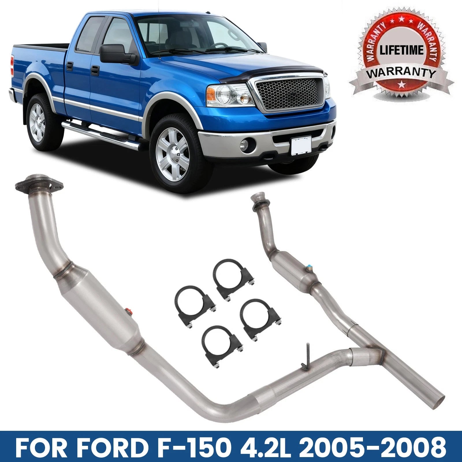 Set of 2 Catalytic Converters for Ford F150 4.2L (2005–2008)