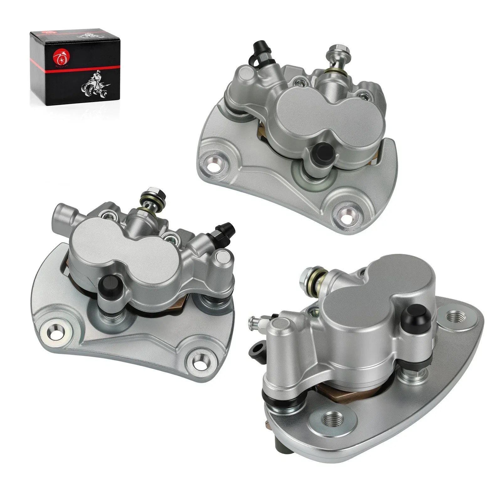 Front & Rear Brake Calipers w/Pads for Can-Am Commander (2011–2020)