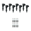 Set of 8 Ignition Coils & Denso Iridium Spark Plugs for Aspen Raider (2007–2009)