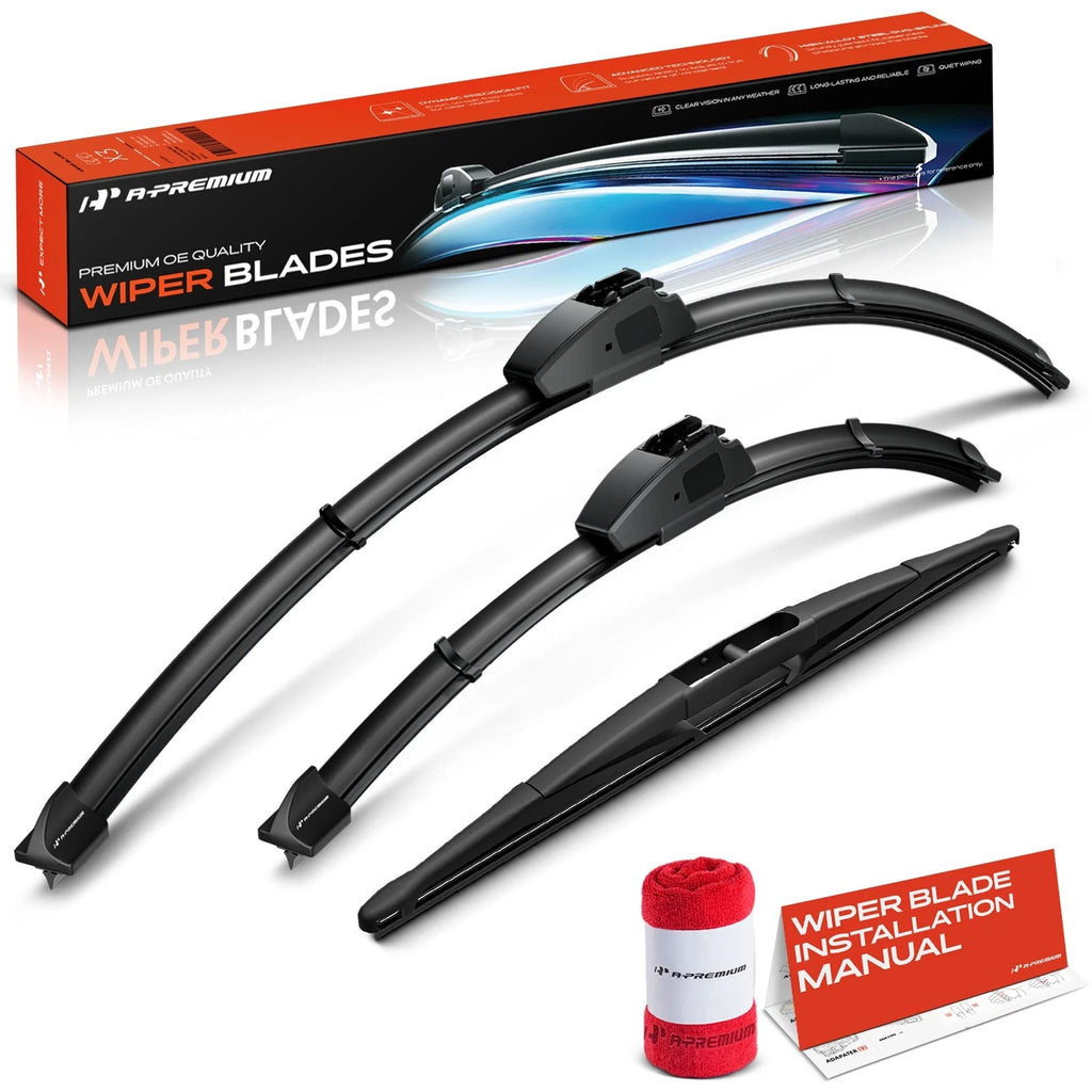 Set of 3 Windshield Wiper Blades for Honda (28" & 14")
