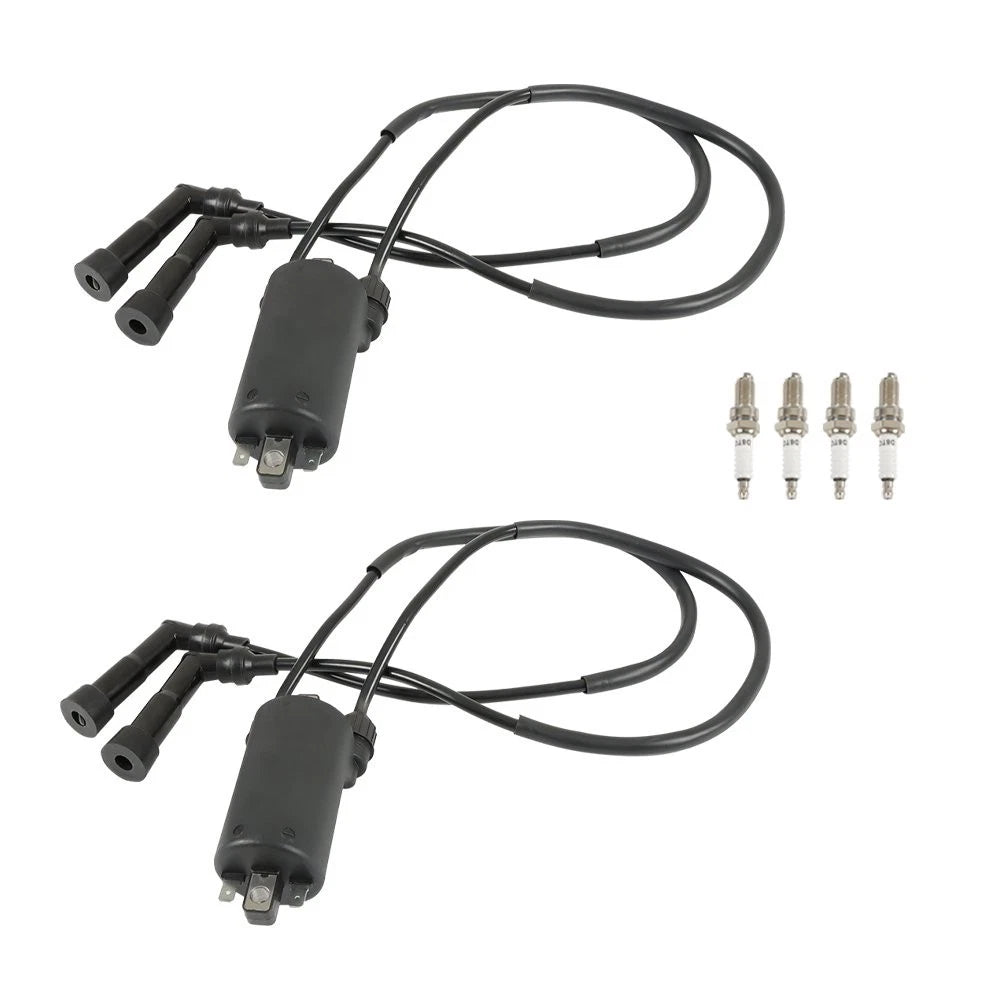 2X Ignition Coil Pack & Spark Plug Cap for Honda Goldwing 1200 GL1200 (1984–1987)