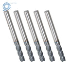 Set of 5 End Mills 3/16" Shank Diameter 4 Flute Carbide