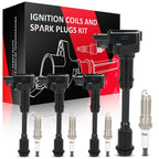 Set of 4 Ignition Coil Spark Plugs for Ford Escape (2013–2016) Transit Connect (2014–2016)