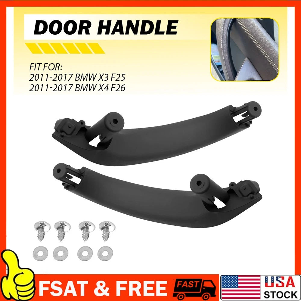 Inner Door Handle Cover for BMW X3 X4 (2011–2017) Black Trim