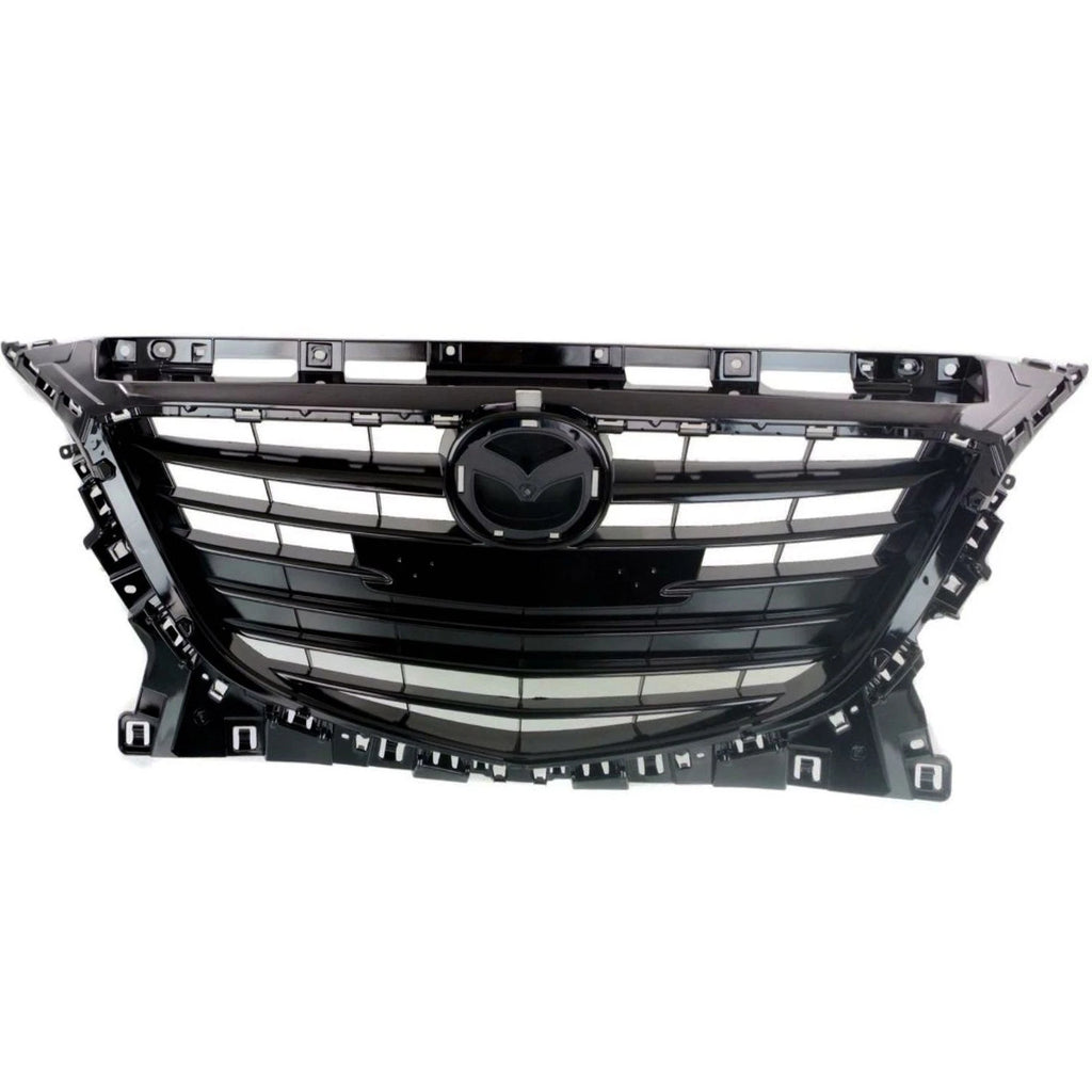 Front Grille Replacement Black Gloss for 2014–2016 Mazda Mazda3