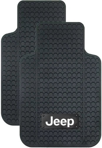 Set of 4 Rubber Floor Mats for Jeep Pickup 4x4 (No Slip, Black)