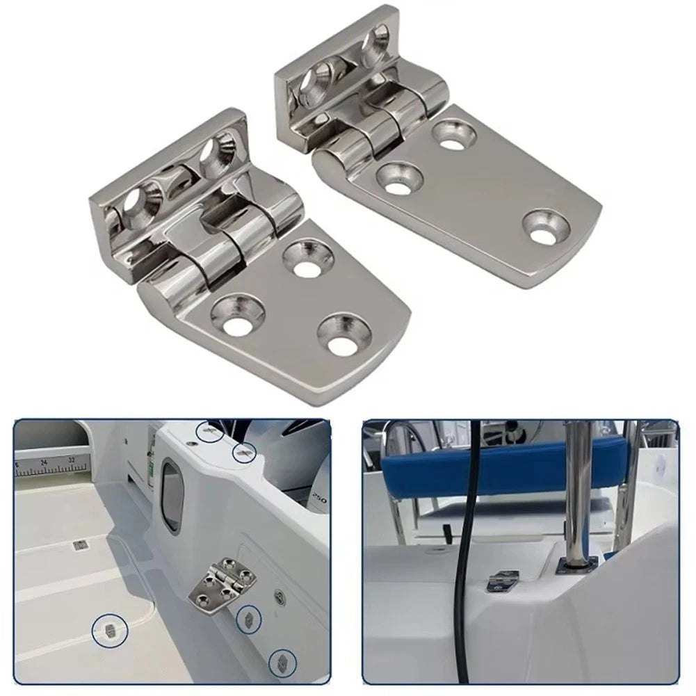 Stainless Steel Recessed Right Angle Hinges for Marine & Automotive