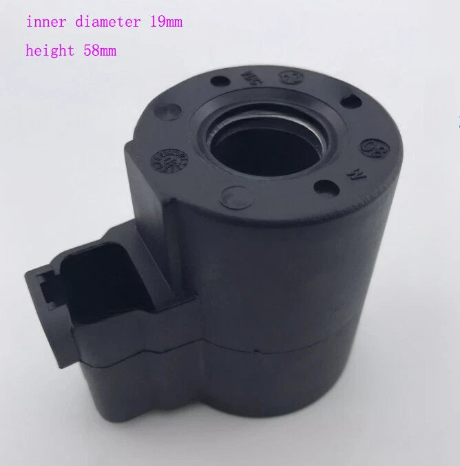 Solenoid Valve Coil for Excavator (DC12V, DC24V, 19mm ID, 58mm Height)