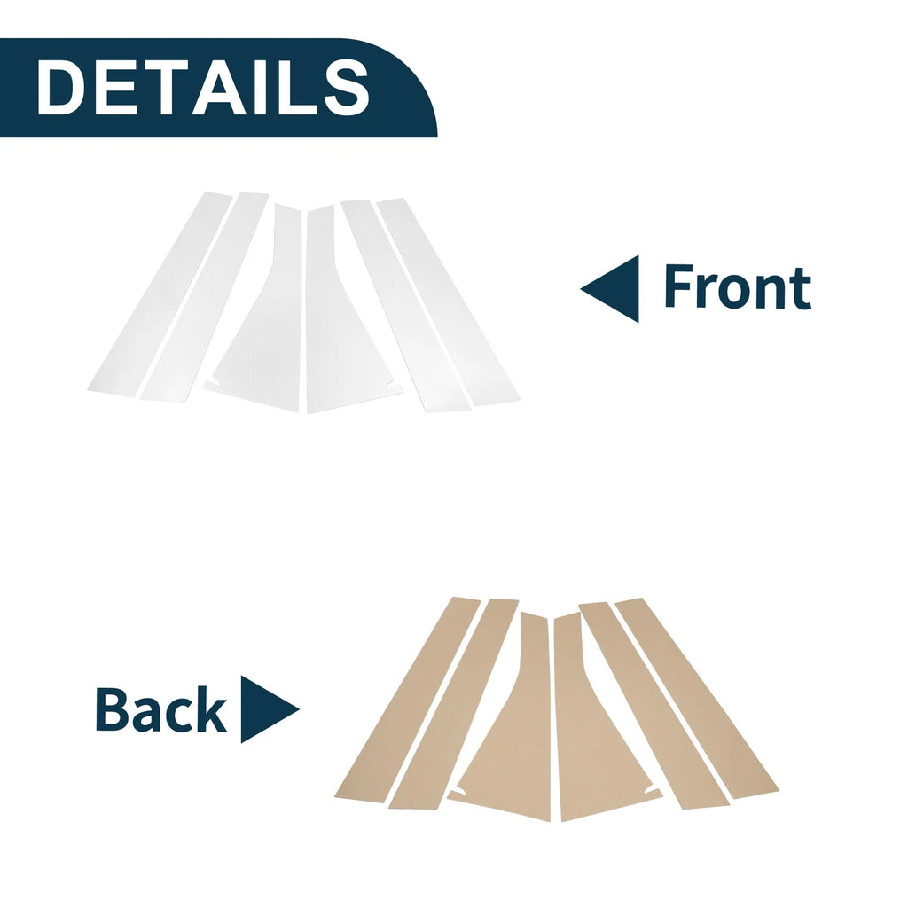 Set of 6 Door Pillar Window Trim for Honda Odyssey (2009–2014) Chrome
