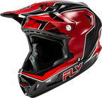 Fly Racing Werx R Flow Carbon Helmet for Adults Medium Black Red (2023)