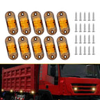Set of 20 Yellow LED Amber Side Clearance Marker Lights for Truck Trailer RV