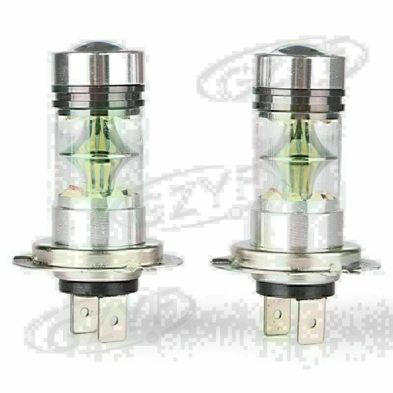 H7 6000K 100W LED 20-SMD Projector Fog Driving DRL Light Bulbs