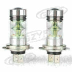 H7 6000K 100W LED 20-SMD Projector Fog Driving DRL Light Bulbs