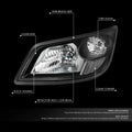 Headlight Assembly for Hino 165 185 (2006–2019) Black Housing Clear Corner