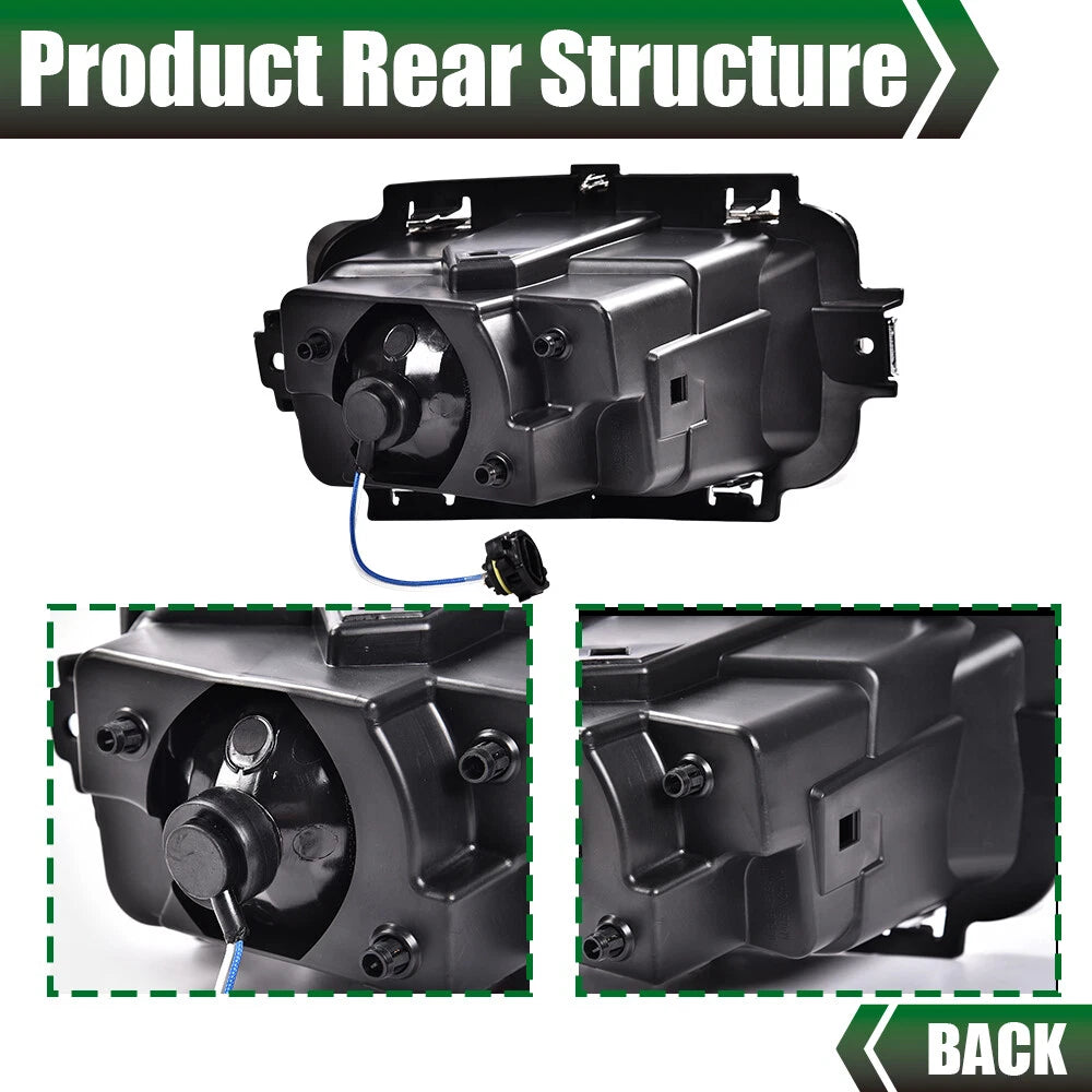 Set of 2 Clear Fog Lights for Chevrolet Silverado (2013–2015)