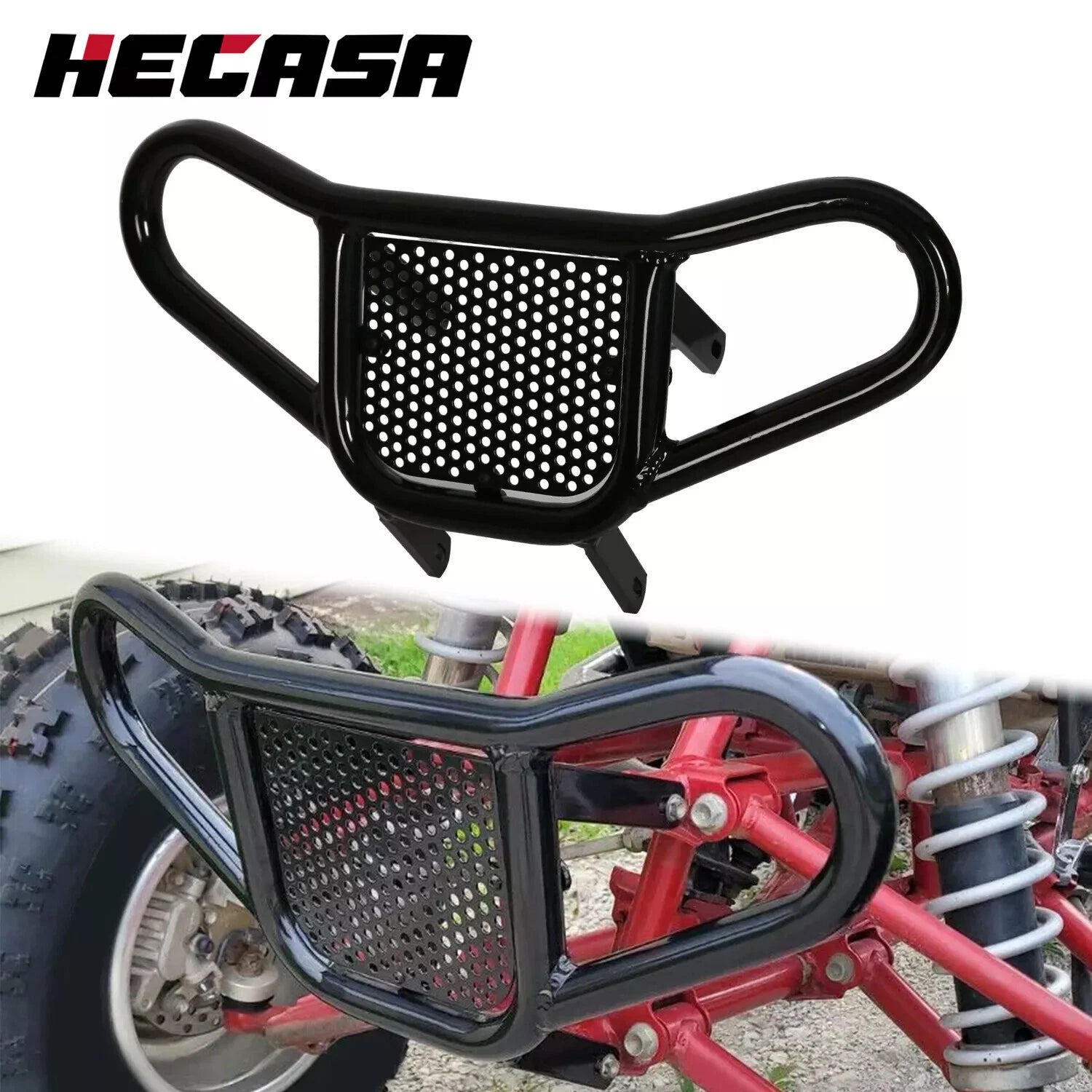 Aluminum Black Front Bumper for Honda TRX 450R 450ER 400EX 400X (2009–2014)