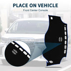 Dashboard Cover Mat for Toyota Vellfire (2008–2015) Black Blue Set of 1