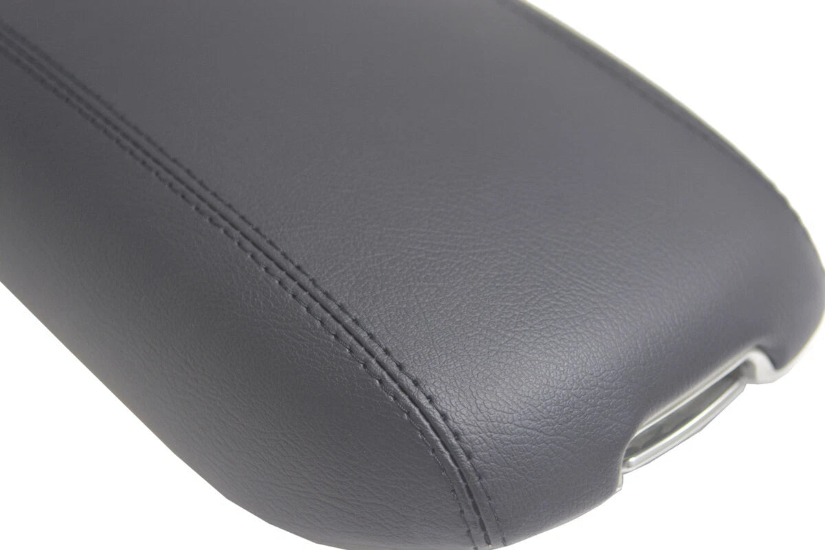 Center Console Lid Armrest Cover for Kia Sorento (2014–2020) Gray PVC Leather