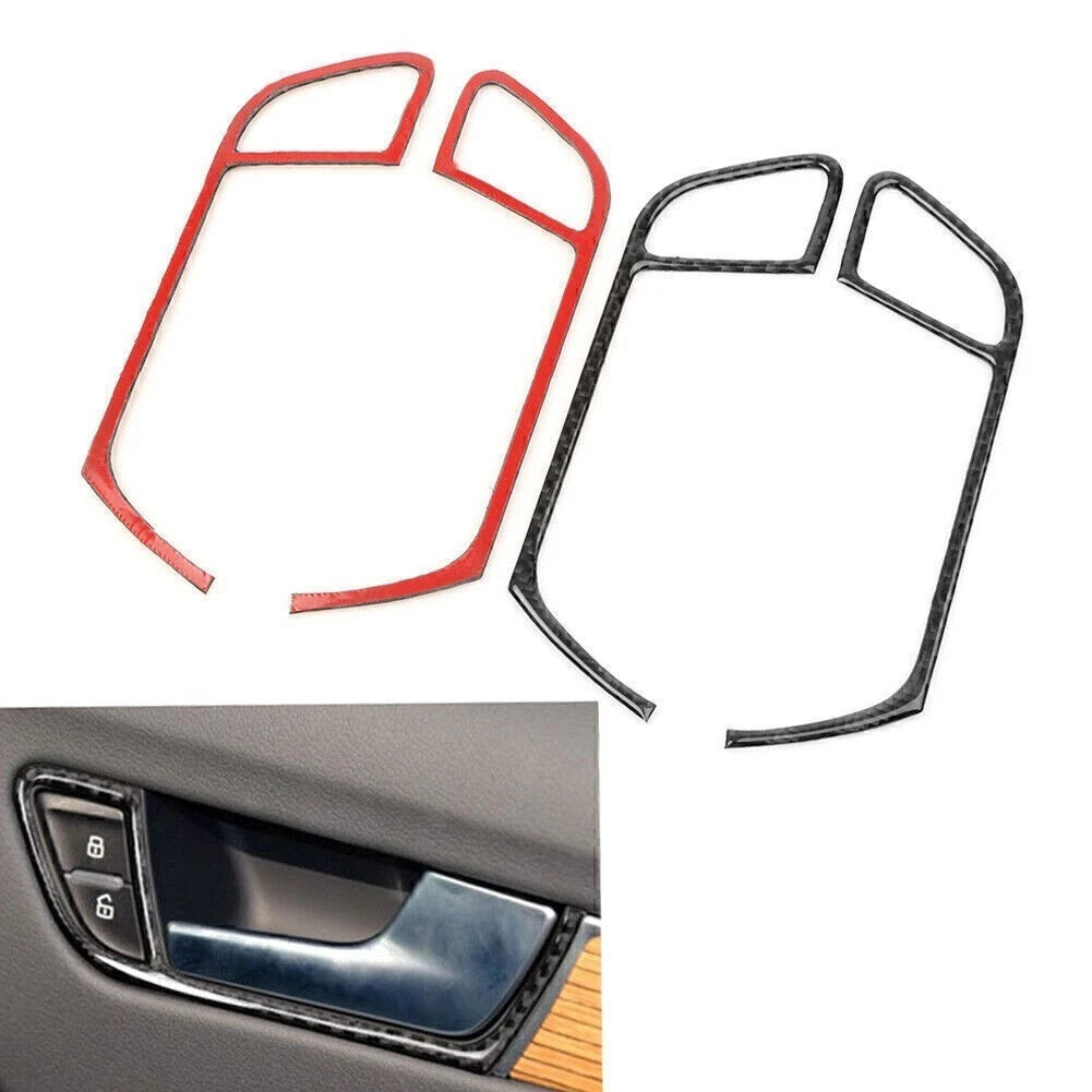 Set of 4 Carbon Fiber Door Handle Panel Trim for Audi A4 B8 (2009–2016)