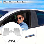10X Door Pillar Window Trim for Mazda CX-5 (2017–2024) Silver Tone