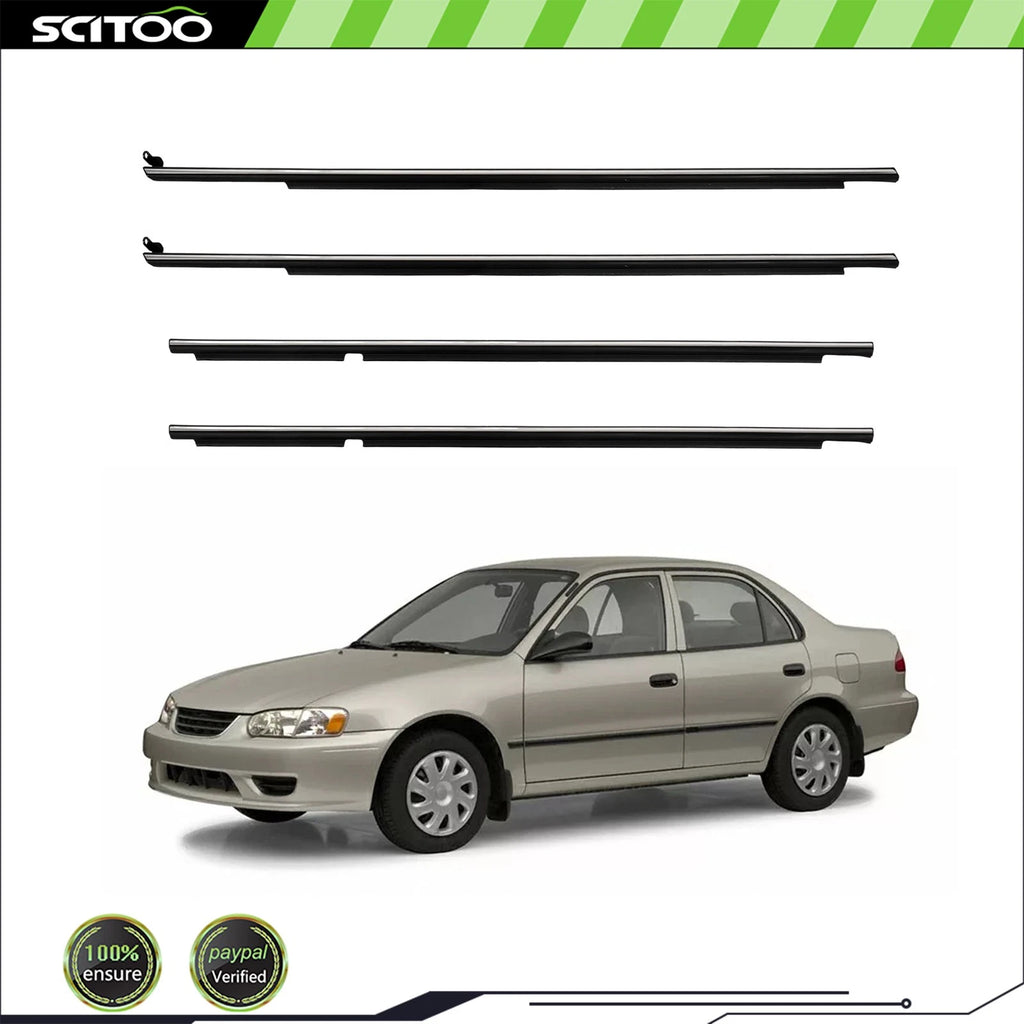 Window Scraper Seal Belt Weatherstrip for Toyota Corolla (1995–2002)