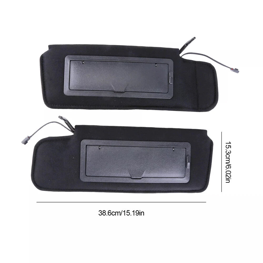 Pair Sun Visors with Vanity Mirror & LED Light for Chevy Corvette C4 (1984–1996)