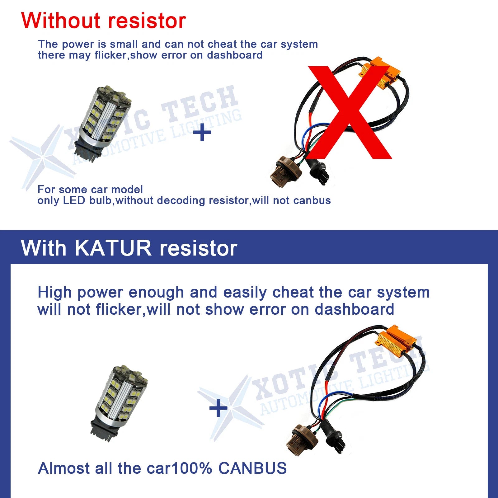 Load Resistor Fix Hyper Flash for Switchback LED Turn Signal (1999-2017)