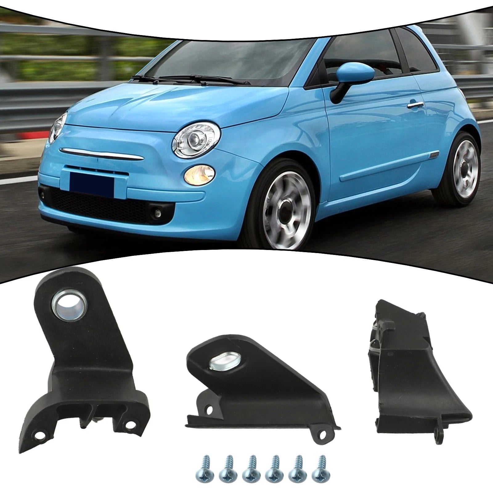 Headlight Bracket Repair Kit for Fiat 500 (2007–2015)
