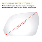 Left Side White Mirror Glass for Hyundai IX25 Creta (2014–2017)