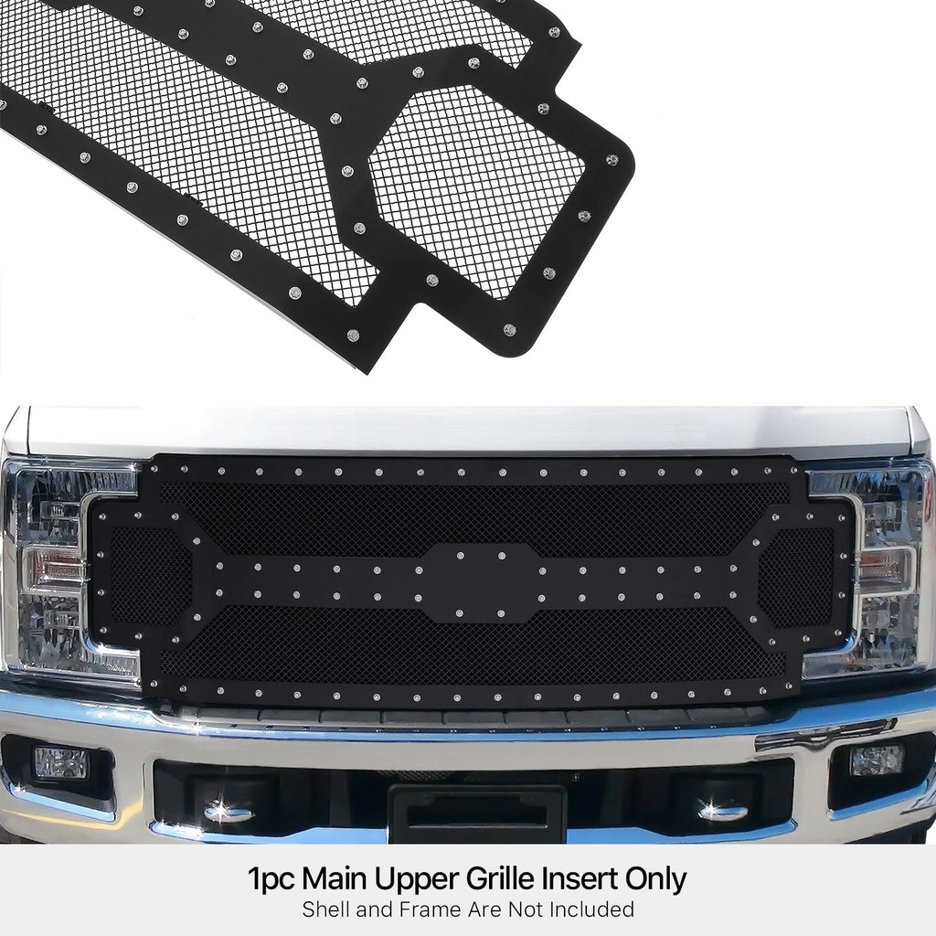 Upper Black Mesh Grille Insert for Ford F-250/F-350 (2017-2019)