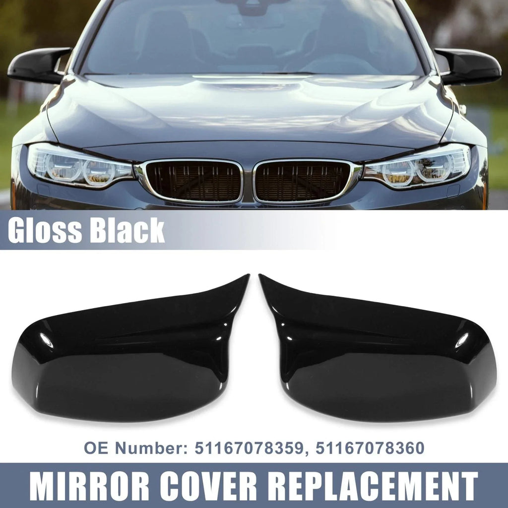 Gloss Black Rear View Mirror Covers for BMW 5 Series E60-E64