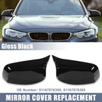 Gloss Black Rear View Mirror Covers for BMW 5 Series E60-E64