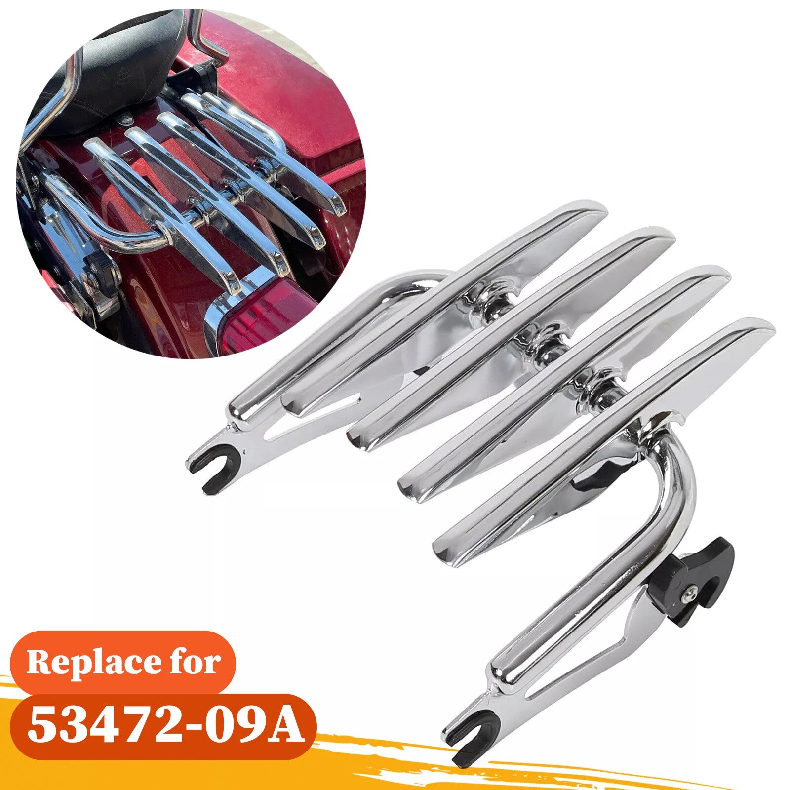 Chrome Stealth Luggage Rack for Harley Touring CVO Street Glide Road King (2009–2026)