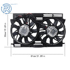 Radiator Cooling Fan Assembly with Brushless Motor for Audi Q7 (2017–2019)