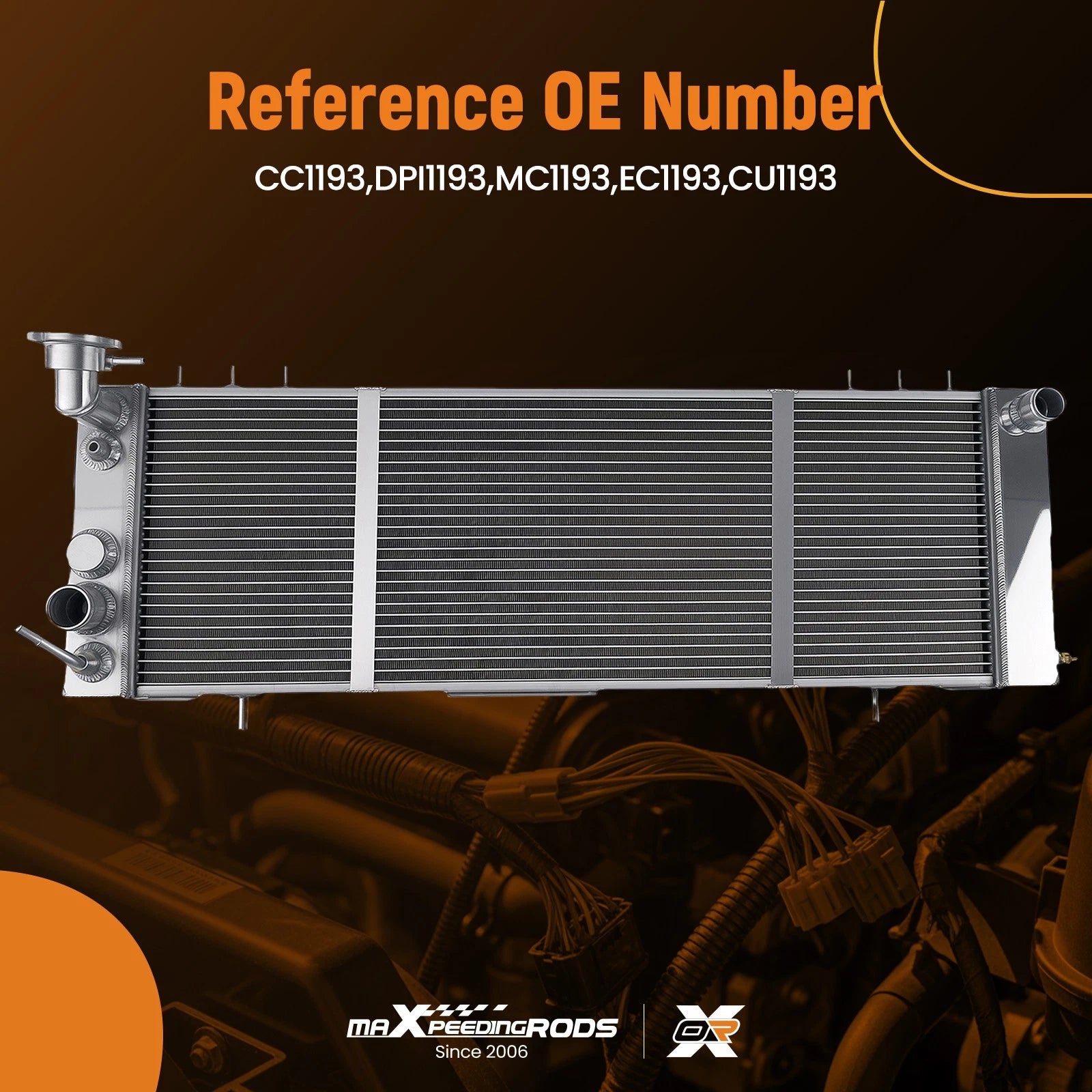 3 Row Aluminum Radiator for Jeep Cherokee (1994–2001) AT Transmission