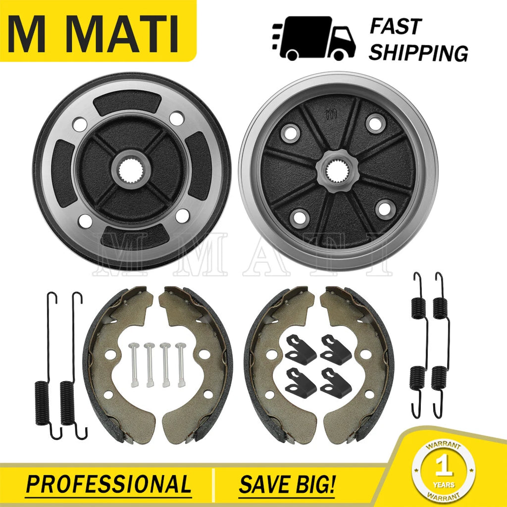 Front Brake Drums & Shoes for Kawasaki Mule (2020–2030) KAF540 KAF620