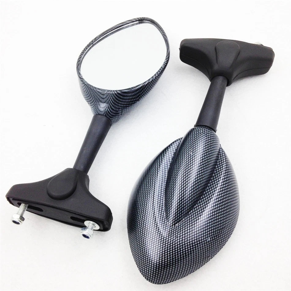 Mirror Raindrop Shape for Honda CBR600 F4 F4i, Yamaha FZR, YZF R1 R6 R6S FJR XJR