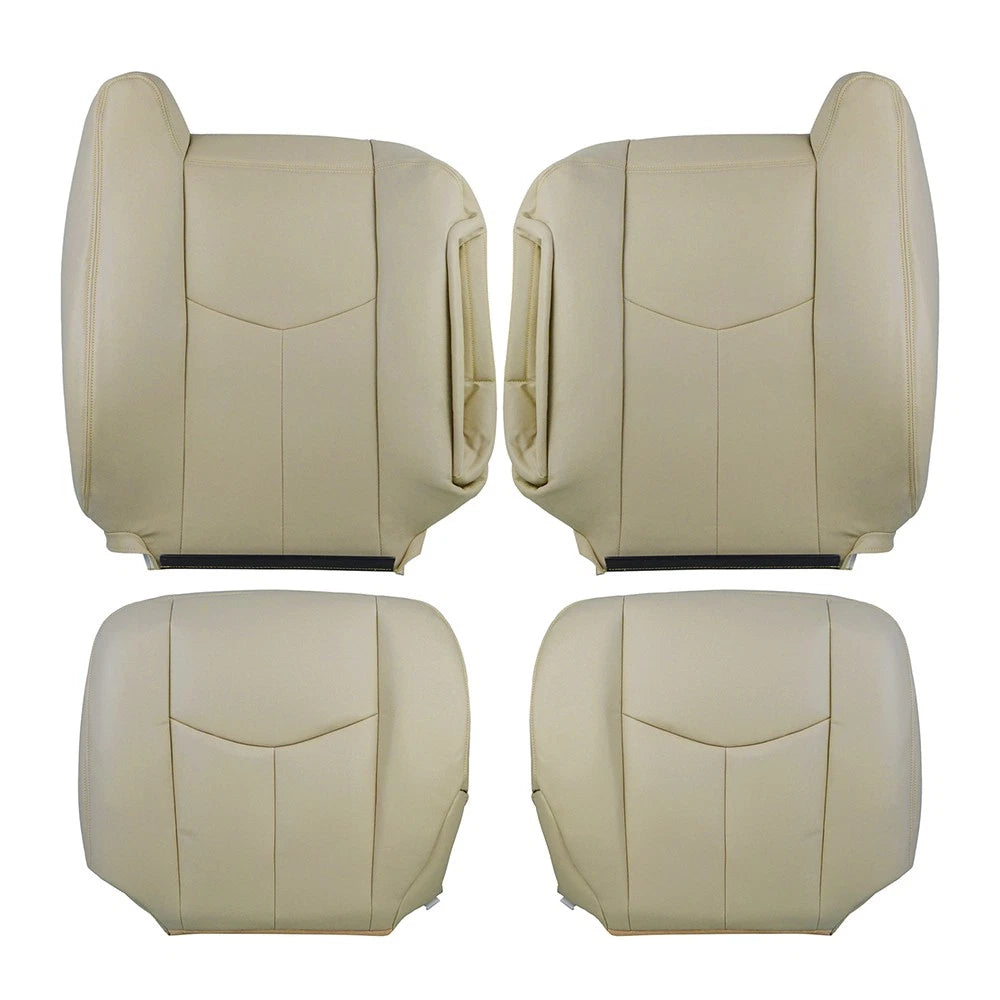 Set of 2 Leather Seat Covers for Chevy Tahoe (2003–2006) Tan
