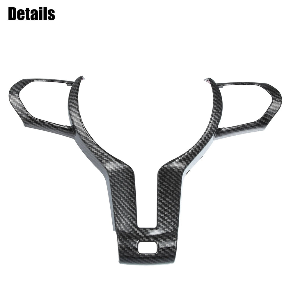 Steering Wheel Cover Trim for BMW F20 F21 (2012–2019) Carbon Fiber Black