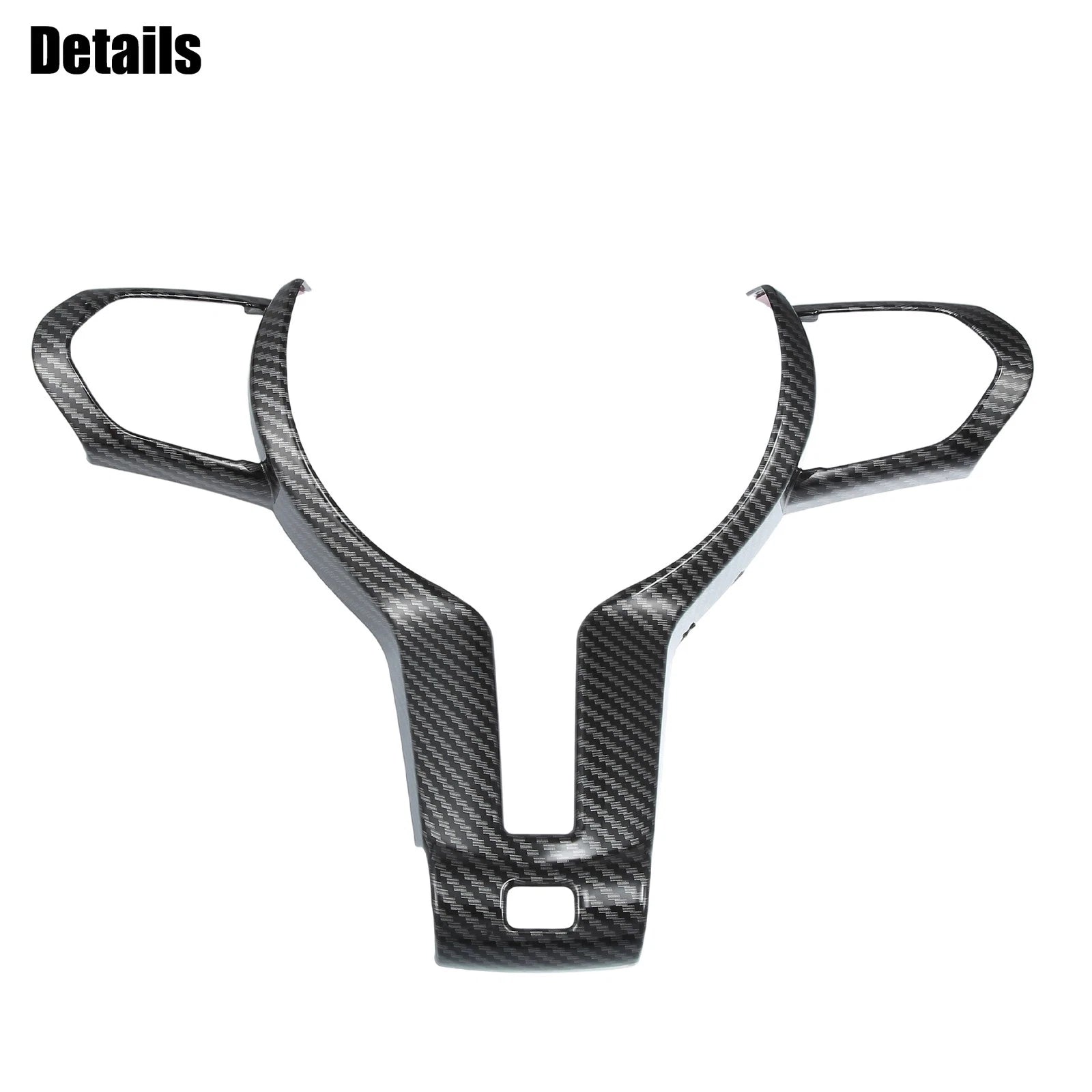 Steering Wheel Cover Trim for BMW F20 F21 (2012–2019) Carbon Fiber Black